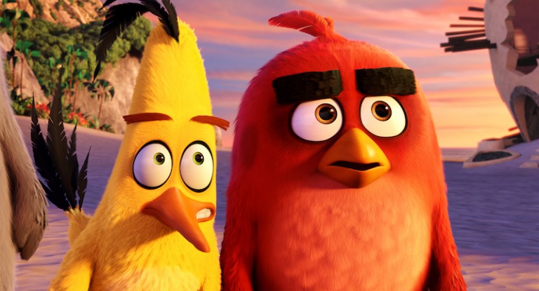 Chuck, voiced by Josh Gad, and Jason Sudeikis's Red in The Angry Birds Movie