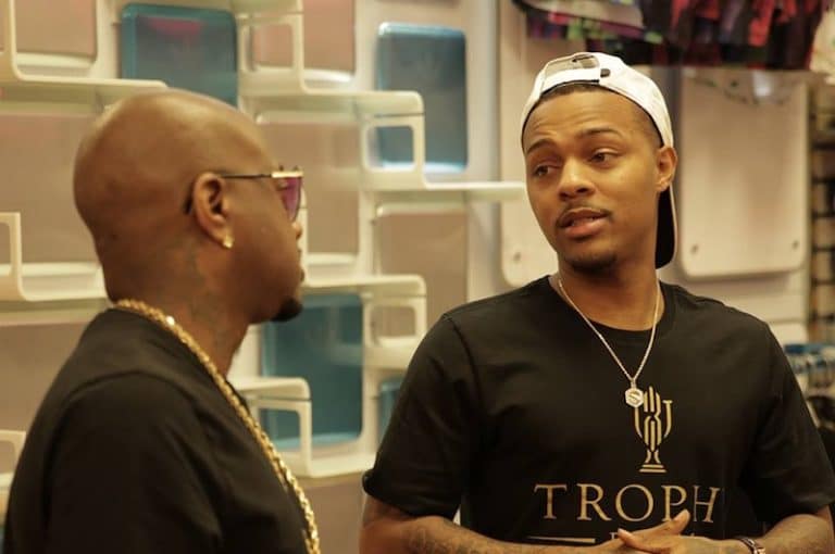 Bow Wow talks to Jermaine during filming of tonight's episode of The Rap Game
