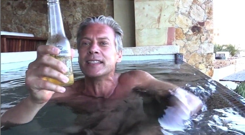 David Beador naked in a plunge pool on The Real Housewives of Orange County