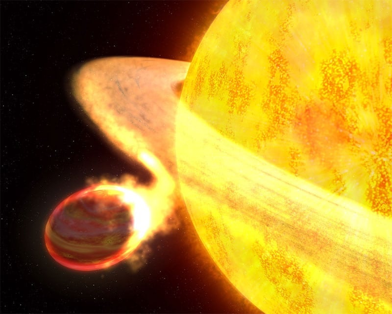 A planet is destroyed by its sun