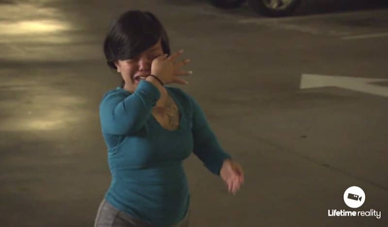 Andrea weeps hysterically after Chris leaves on the Little Women: Atlanta finale