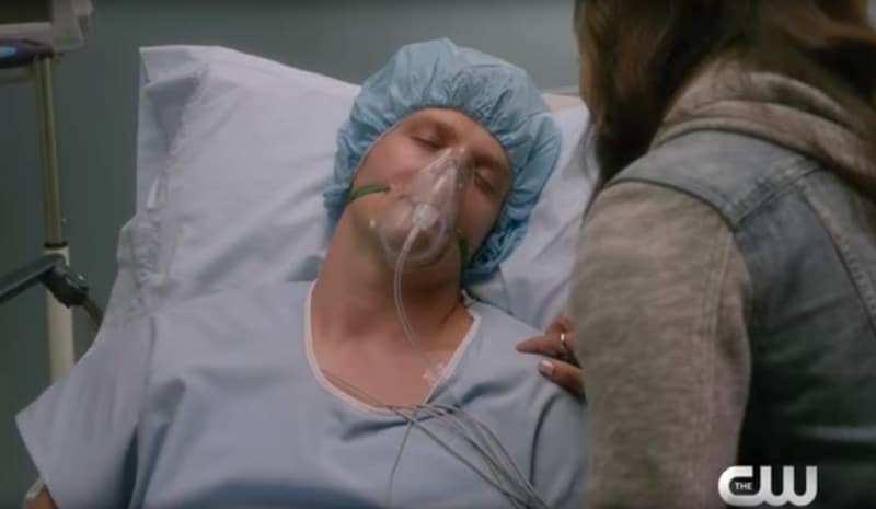 Jane talks to Michael in the Season 3 premiere of Jane the Virgin as he lies in a coma after being shot