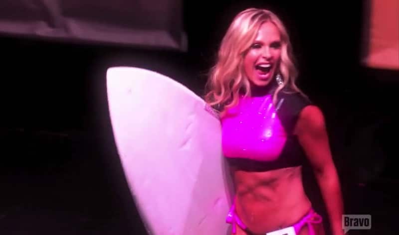 Tamra Judge flaunts her bikini body on stage on this week's The Real Housewives of Orange County