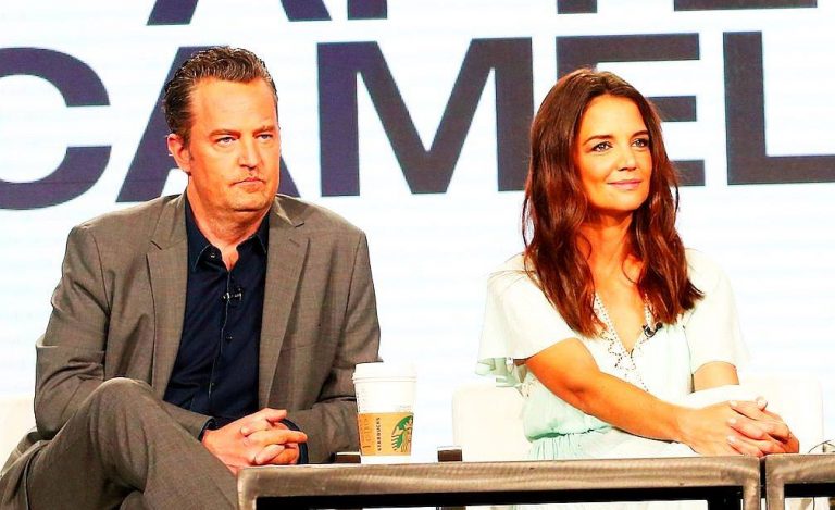Matthew Perry and Katie Homes at the TCAs