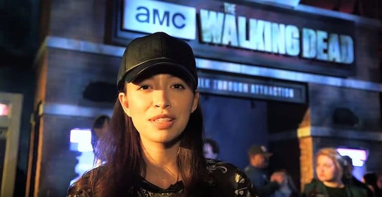 Christian Serratos at The Walking Dead attraction