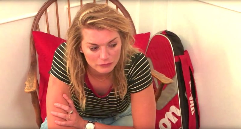 A distressed-looking Lindsay as she argues with Everett on this week's Summer House