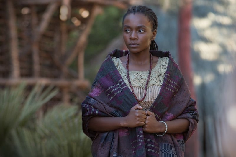 Zethu Dlomo in role as her character Madi in Black Sails on Starz