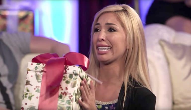 Farrah Abraham breaks down as she takes part in the first challenge on Marriage Boot Camp: Reality Stars Family Edition