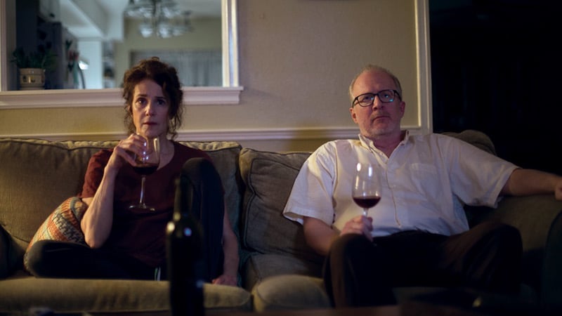Debra Winger as Mary and Tracy Letts as Michael in The Lovers