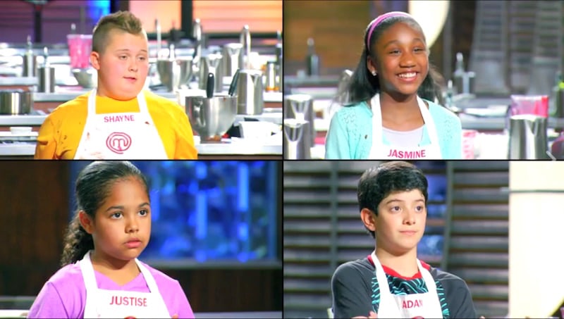 Headshots of the final four contestants on MasterChef Junior Season 5