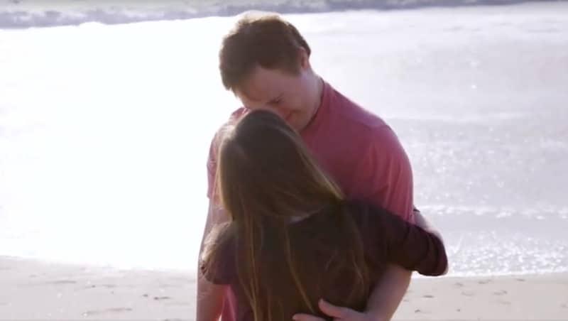 Born This Way's Steven and Megan embracing on a beach