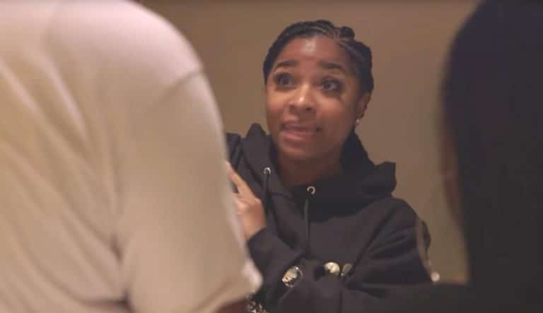 Toya Wright confronting Brandon Barnes on Growing Up Hip Hop