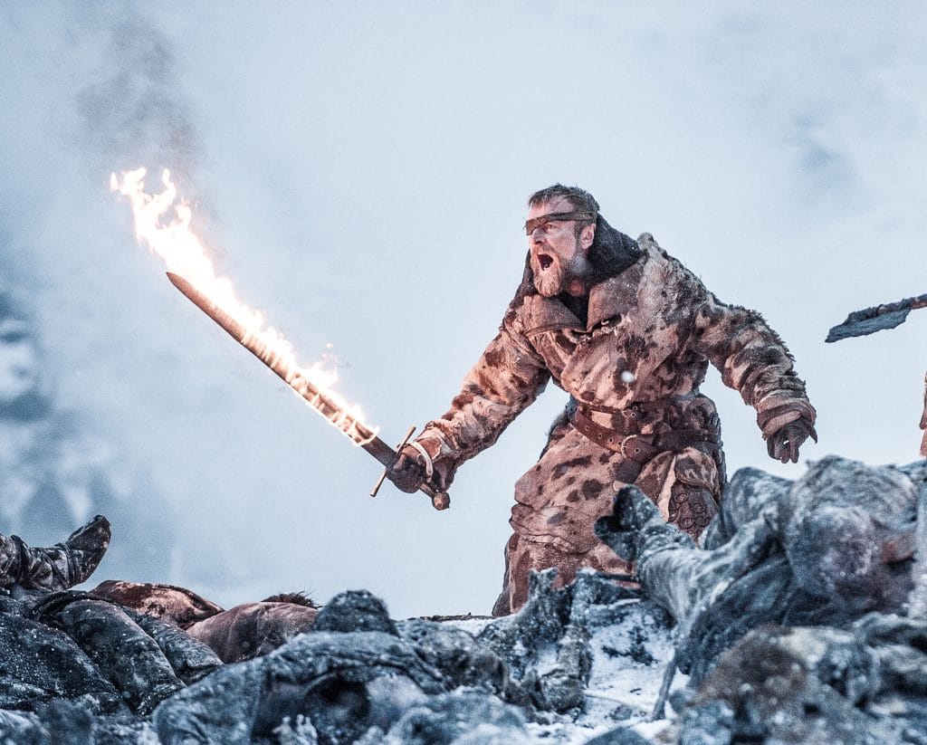Beric Dondarrion of the Brotherhood Without Banners lights it up