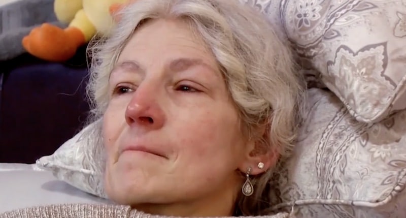 A close-up of Ami Brown in bed on Alaskan Bush People