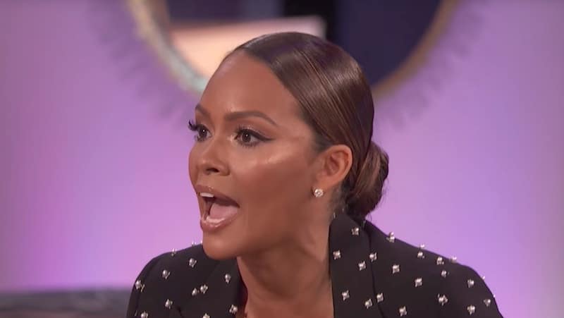 Evelyn Lozada shouting on the Basketball Wives reunion