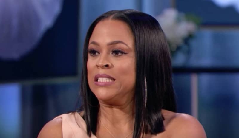 Shaunie O'Neal grimacing on the Basketball Wives reunion