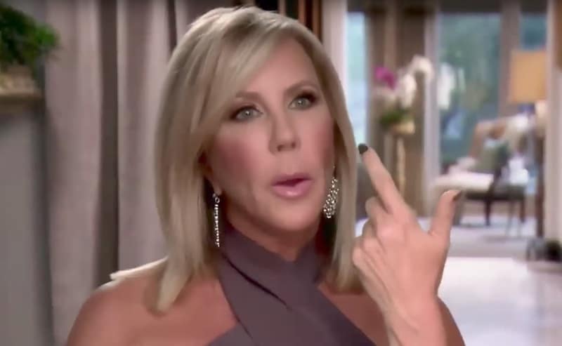 Vicki Gunvalson speaks to the camera on The Real Housewives of Orange County