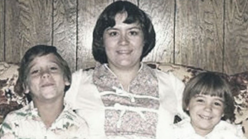 Betty Gore with her two children
