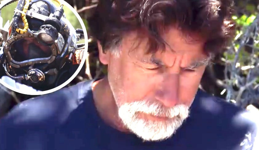 Rick Lagina and a diver in The Curse of Oak Island Season 5 trailer