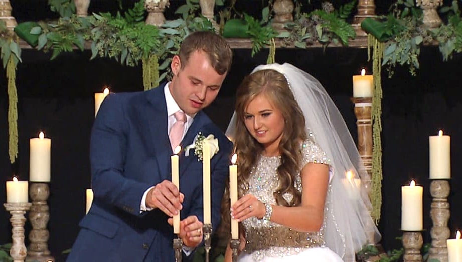 Joseph Duggar and Kendra Caldwell during their wedding on Counting On