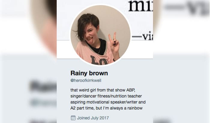 Rain's Twitter bio