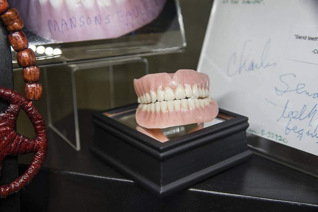 Charles Manson's false teeth