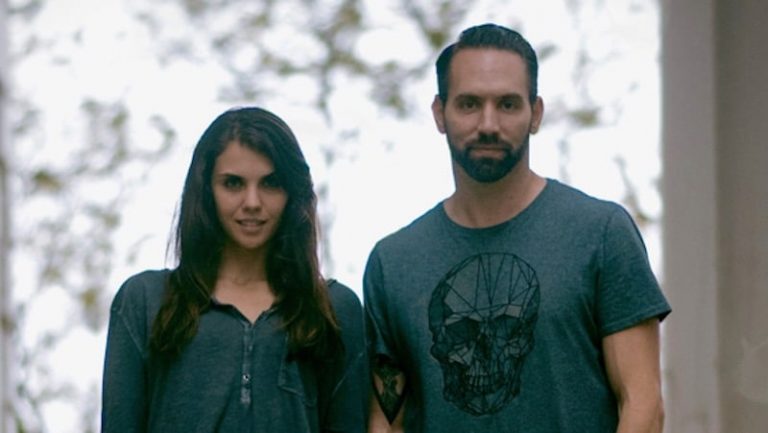 Nick Groff and Elizabeth Saint in a TheHaunted.Space promotional photo