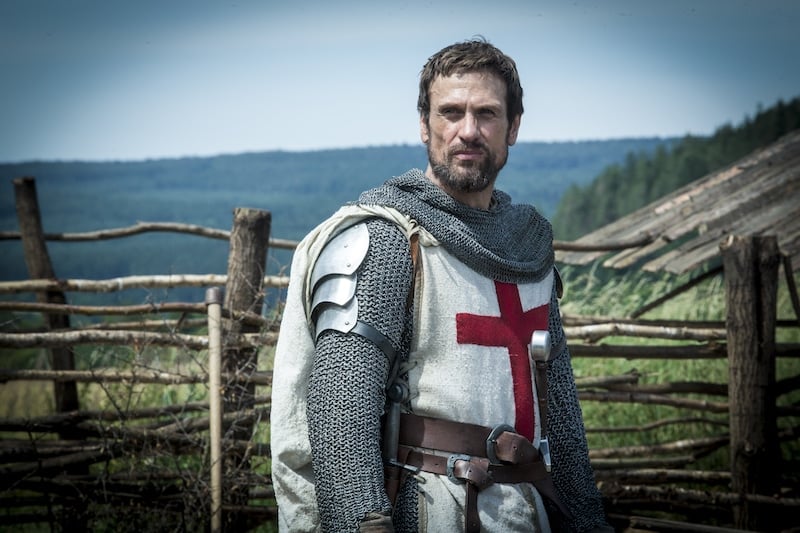 Templar Knight Tancrede (Simon Merrells) from HISTORY's New Drama Series Knightfall. 