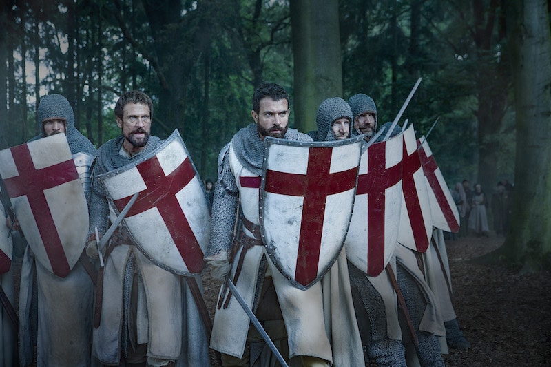 The Templars led by Landry (Tom Cullen) from HISTORY's New Drama Series Knightfall. 