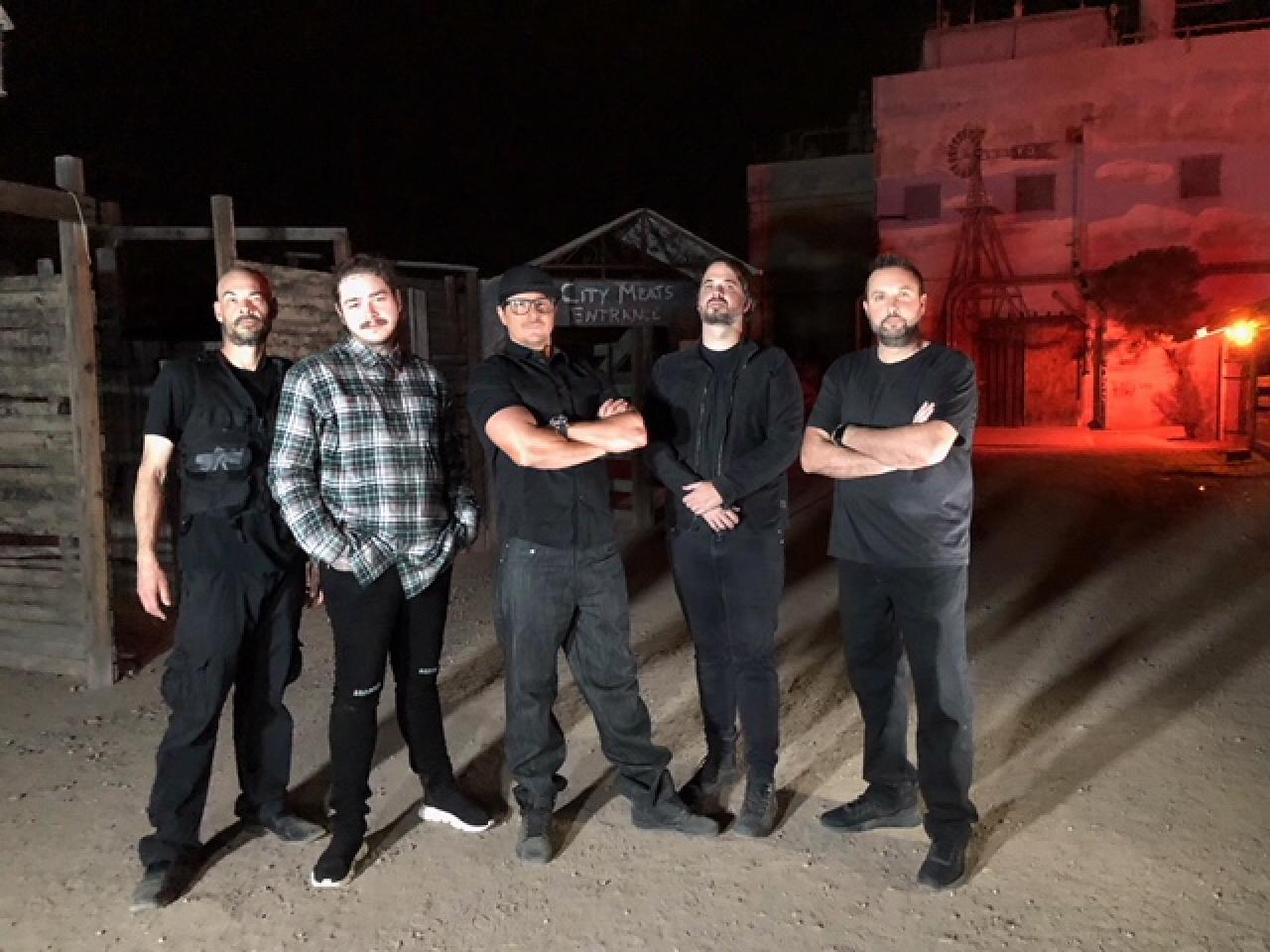 Post Malone and the Ghost Adventures crew
