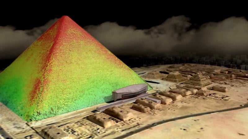 Infrared thermography of the Great Pyramid of Giza