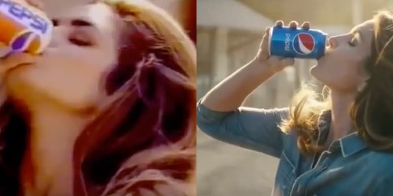 Cindy Crawford in Pepsi ads from 1992 and this year's Super Bowl slot