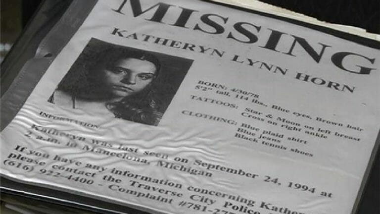 Katheryn Horn murder, missing flyer distributed at the time of her disappearance