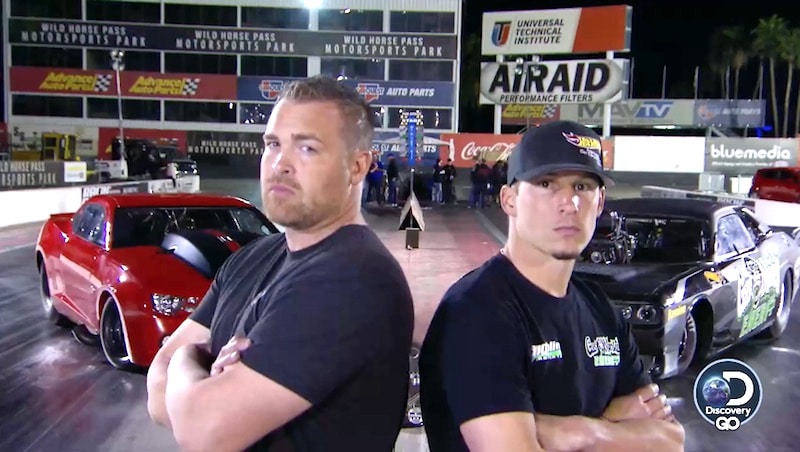 Ryan Martin and Alex Laughlin in Street Outlaws vs Fast N' Loud Mega Race 2 promo picture