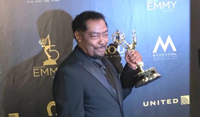 James Reynolds from Days of our Lives with his Daytime Emmy Award