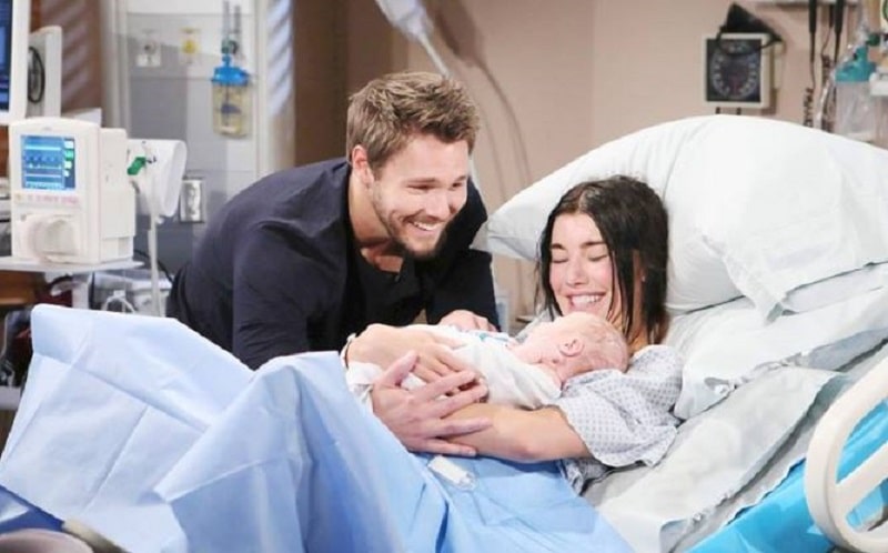 Liam and Steffy from The Bold and the Beautiful.