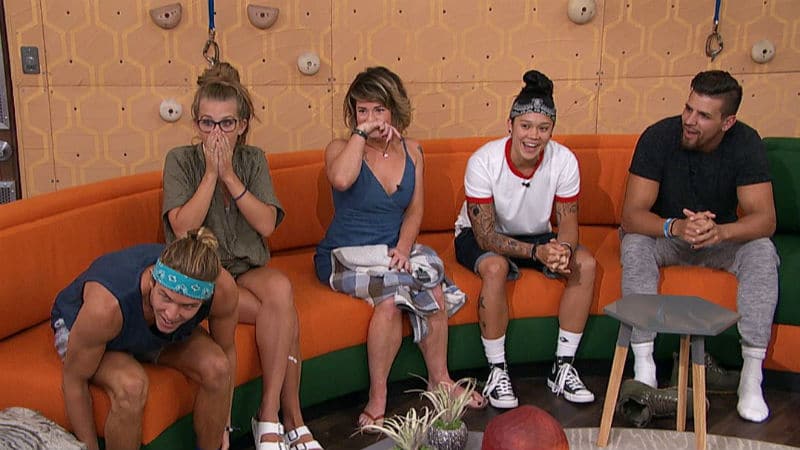 Big Brother players in main lounge