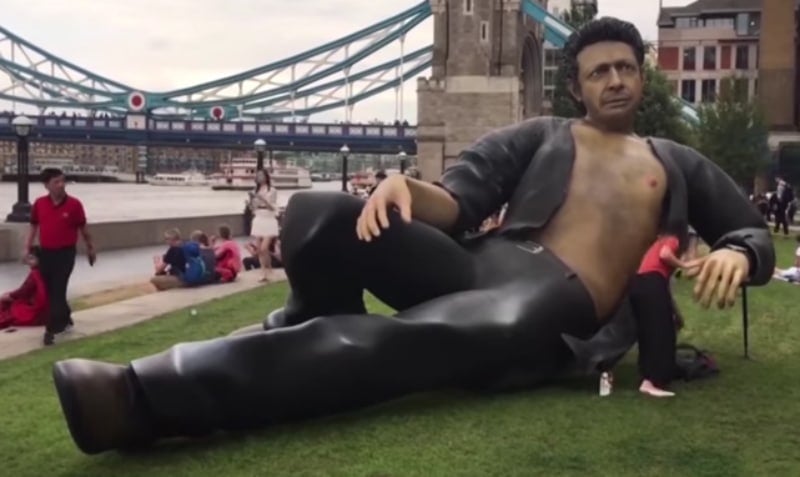 Jeff Goldblum statue in London