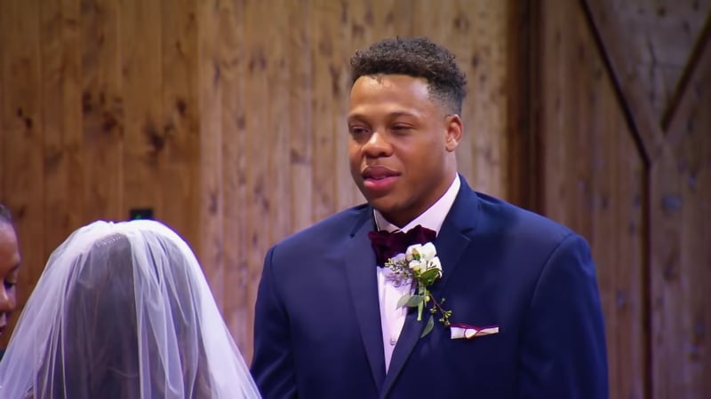 Tristan Thompson at the alter on Married at First Sight