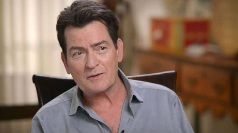 Charlie Sheen during a GMA interview