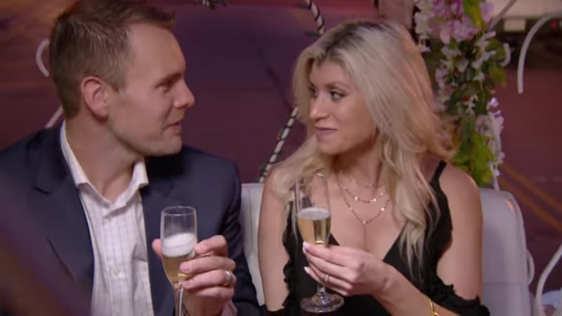 Dave Flaherty and Amber Martorana share a romantic moment on Married at First Sight