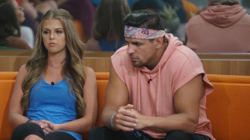 Haleigh and Faysal on the Big Brother couch
