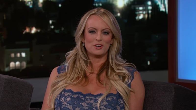 Stormy Daniels during an appearance on Jimmy Kimmel Live