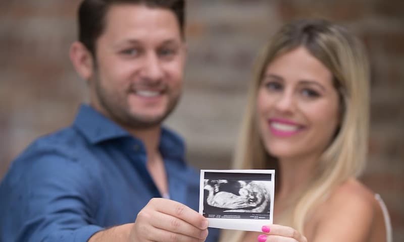 Anthony D'Amico and Ashley Petta from Married at First Sight with baby scan