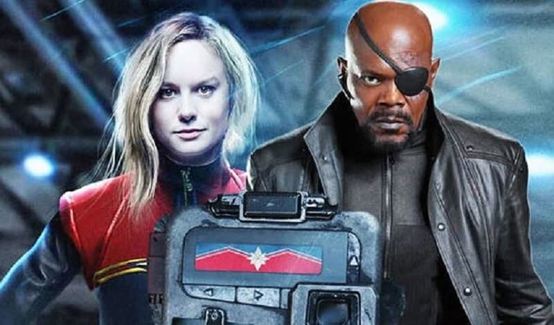 Captain Marvel and Nick Fury