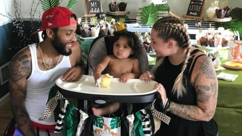 Chris Lopez with son, Lux and Kailyn Lowry