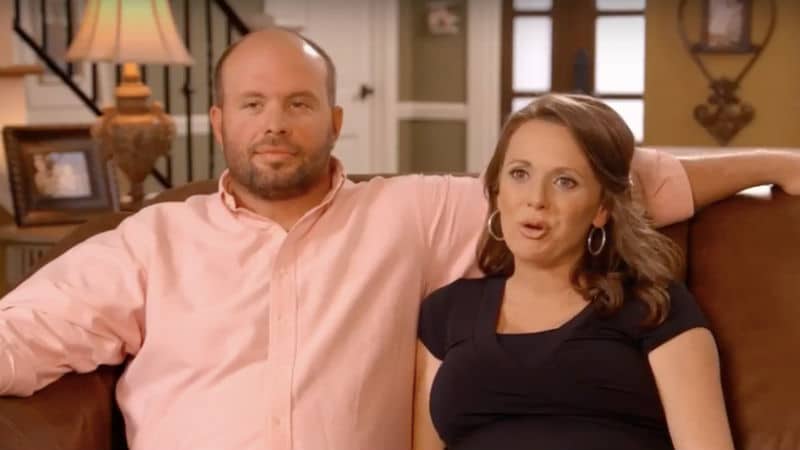 Eric and Courtney Waldrop in a confessional for Sweet Home Sextuplets