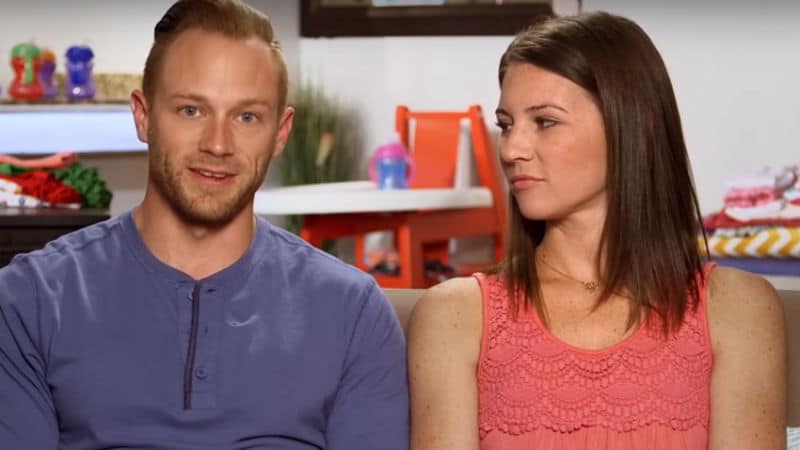 Adam and Danielle Busby in a confessional on OutDaughtered