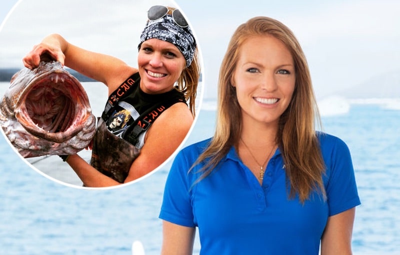 Rhylee Gerber on Below Deck Season 6 and posing with a fish in an Instagram pic
