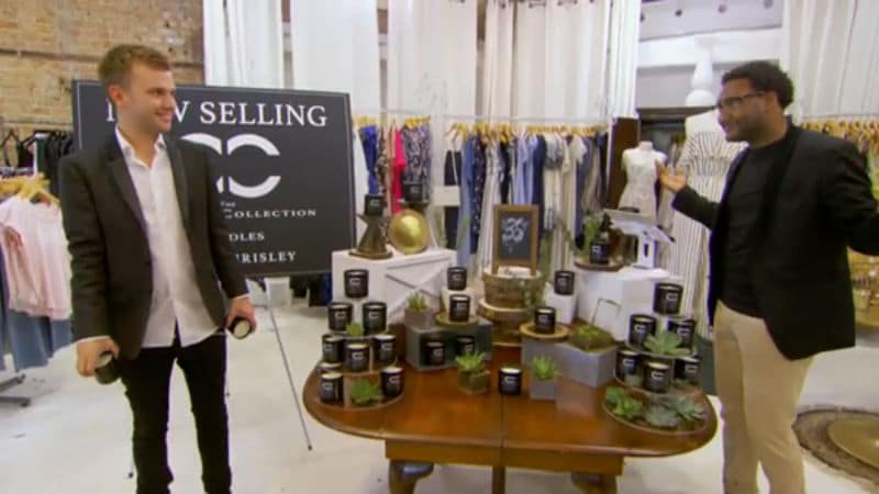 Chase Chrisley and Ronndell Smith at the candle pop-up shop